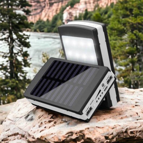 УМБ Power Bank Solar 90000 mAh мобільне зарядне з сонячною панеллю та лампою, Power Bank Charger Батарея