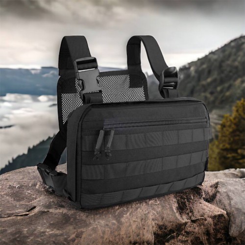 Тактична нагрудна сумка з Cordura 1000D, розгрузка чоловіча чорна