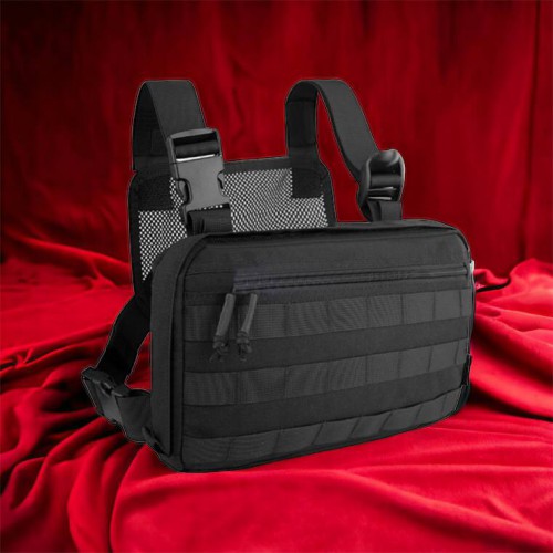 Тактична нагрудна сумка з Cordura 1000D, розгрузка чоловіча чорна