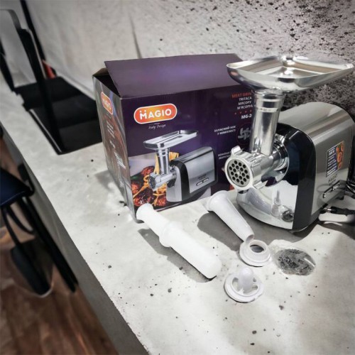 М'ясорубка Magio MG-269, 2400 W, м'ясорубка електрична метал, м'ясорубка з металевим редуктором
