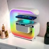 Нічний акумуляторний RGB G3 з бездротовою зарядкою 15W і Bluetooth колонкою 3W Настільна смарт лампа