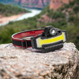 Налобний ліхтарик Bailong BL-W685-LTS+COB+RGB, 5 режимів, водостійкий, ударостійкий, USB кабель Type-c