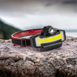 Налобний ліхтарик Bailong BL-W685-LTS+COB+RGB, 5 режимів, водостійкий, ударостійкий, USB кабель Type-c