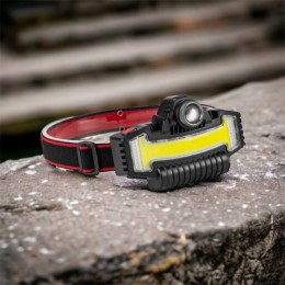 Налобний ліхтарик Bailong BL-W685-LTS+COB+RGB, 5 режимів, водостійкий, ударостійкий, USB кабель Type-c