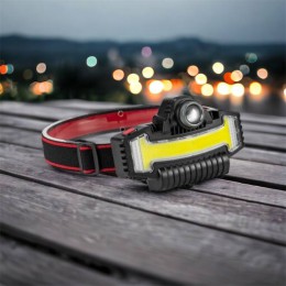 Налобний ліхтарик Bailong BL-W685-LTS+COB+RGB, 5 режимів, водостійкий, ударостійкий, USB кабель Type-c