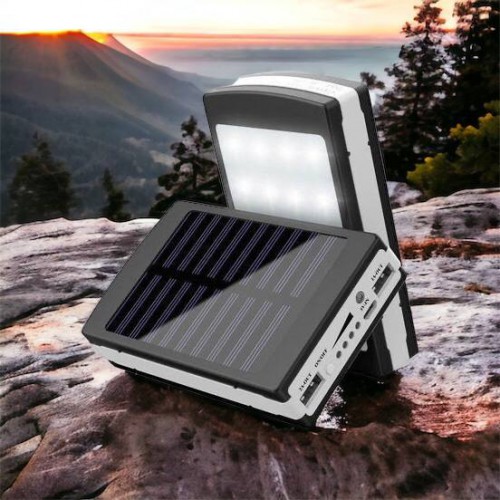 УМБ Power Bank Solar 90000 mAh мобільне зарядне з сонячною панеллю та лампою, Power Bank Charger Батарея