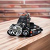 Ліхтар Police 3000-T6+2XPE (2х18650, 5 режимів, Zoom, 1500 люмен), Налобний ліхтар з лінзою