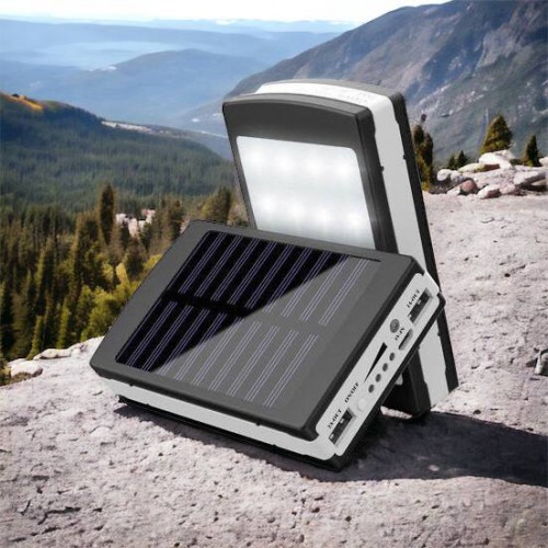 УМБ Power Bank Solar 90000 mAh мобільне зарядне з сонячною панеллю та лампою, Power Bank Charger Батарея