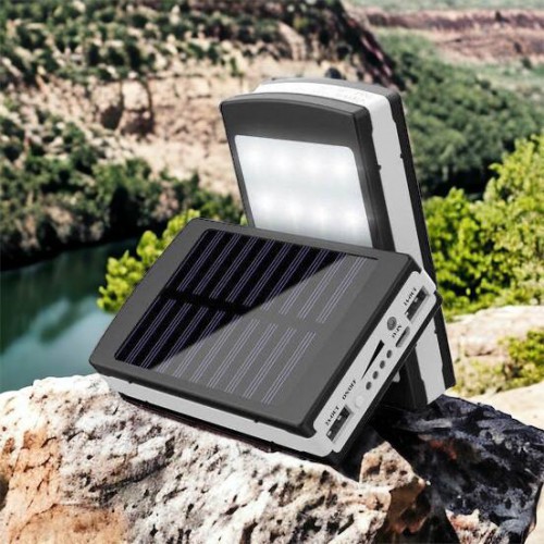 УМБ Power Bank Solar 90000 mAh мобільне зарядне з сонячною панеллю та лампою, Power Bank Charger Батарея