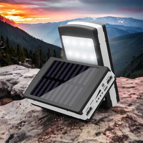 УМБ Power Bank Solar 90000 mAh мобільне зарядне з сонячною панеллю та лампою, Power Bank Charger Батарея