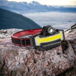 Налобний ліхтарик Bailong BL-W685-LTS+COB+RGB, 5 режимів, водостійкий, ударостійкий, USB кабель Type-c