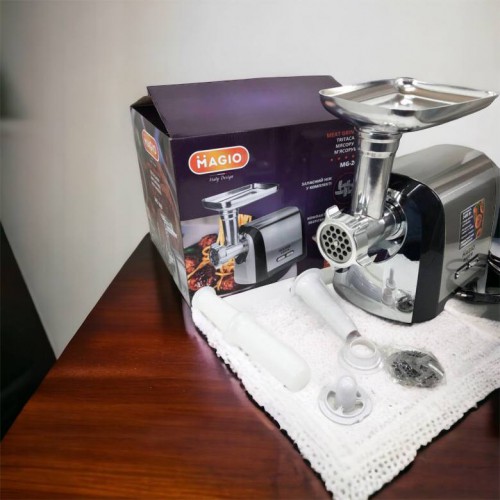 М'ясорубка Magio MG-269, 2400 W, м'ясорубка електрична метал, м'ясорубка з металевим редуктором
