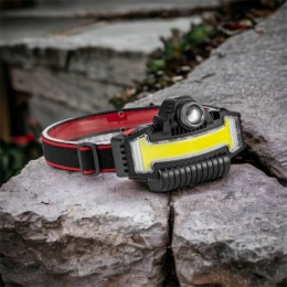 Налобний ліхтарик Bailong BL-W685-LTS+COB+RGB, 5 режимів, водостійкий, ударостійкий, USB кабель Type-c