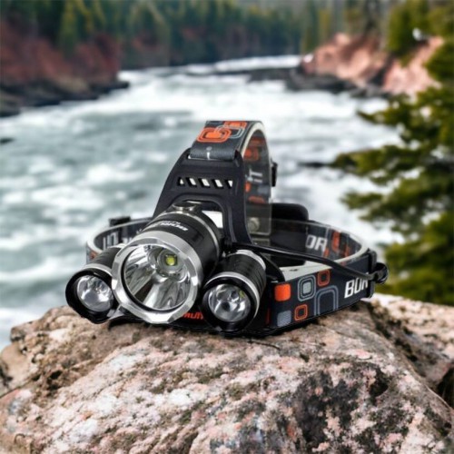 Ліхтар Police 3000-T6+2XPE (2х18650, 5 режимів, Zoom, 1500 люмен), Налобний ліхтар з лінзою