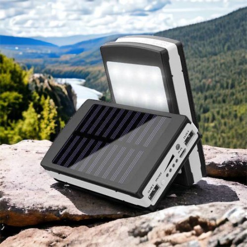 УМБ Power Bank Solar 90000 mAh мобільне зарядне з сонячною панеллю та лампою, Power Bank Charger Батарея