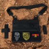 Сумка тактична чорна для скритого носіння з кобурою, чоловічий месенджер з кордури
