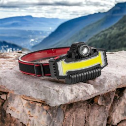 Налобний ліхтарик Bailong BL-W685-LTS+COB+RGB, 5 режимів, водостійкий, ударостійкий, USB кабель Type-c