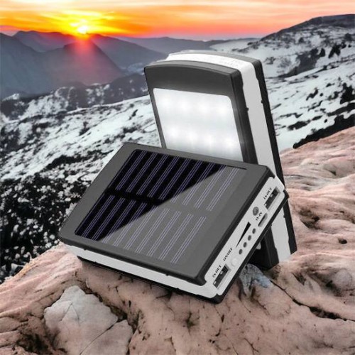 УМБ Power Bank Solar 90000 mAh мобільне зарядне з сонячною панеллю та лампою, Power Bank Charger Батарея