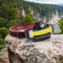 Налобний ліхтарик Bailong BL-W685-LTS+COB+RGB, 5 режимів, водостійкий, ударостійкий, USB кабель Type-c