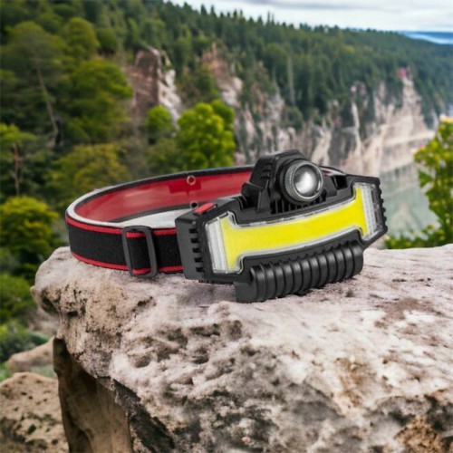 Налобний ліхтарик Bailong BL-W685-LTS+COB+RGB, 5 режимів, водостійкий, ударостійкий, USB кабель Type-c