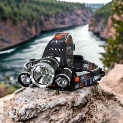 Ліхтар Police 3000-T6+2XPE (2х18650, 5 режимів, Zoom, 1500 люмен), Налобний ліхтар з лінзою