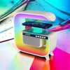 Нічний акумуляторний RGB G3 з бездротовою зарядкою 15W і Bluetooth колонкою 3W Настільна смарт лампа
