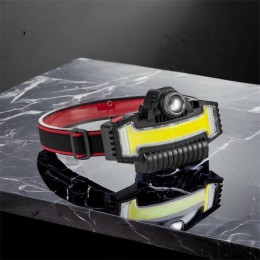 Налобний ліхтарик Bailong BL-W685-LTS+COB+RGB, 5 режимів, водостійкий, ударостійкий, USB кабель Type-c