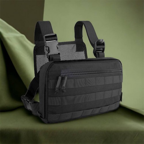 Тактична нагрудна сумка з Cordura 1000D, розгрузка чоловіча чорна