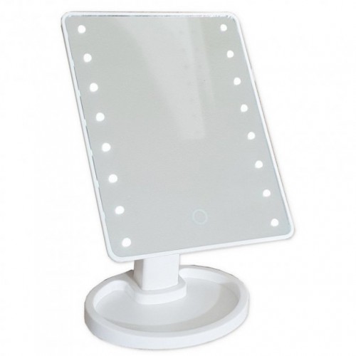 Дзеркало для макіяжу з 16 LED підсвічуванням Mirror, косметичне дзеркало з підсвічуванням. Колір: рожевий
