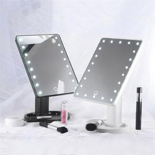 Дзеркало для макіяжу з 16 LED підсвічуванням Mirror, косметичне дзеркало з підсвічуванням. Колір: рожевий