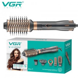 Фен стайлер для укладання та завивки волосся VGR V-491 6 в 1, Professional, 1000 Вт, Фен з насадками