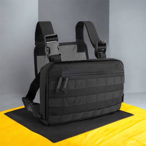 Тактична нагрудна сумка з Cordura 1000D, розгрузка чоловіча чорна