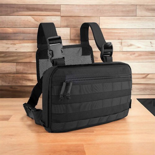 Тактична нагрудна сумка з Cordura 1000D, розгрузка чоловіча чорна