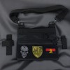 Сумка тактична чорна для скритого носіння з кобурою, чоловічий месенджер з кордури