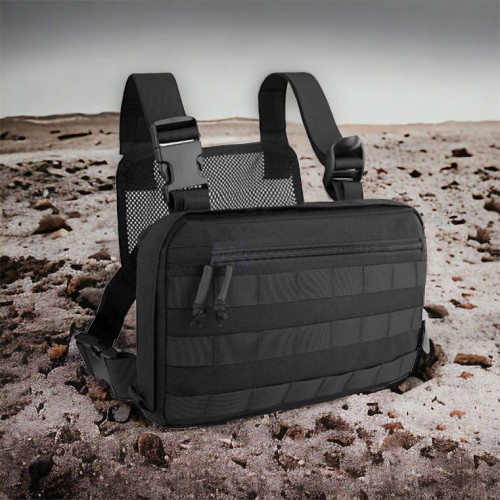 Тактична нагрудна сумка з Cordura 1000D, розгрузка чоловіча чорна
