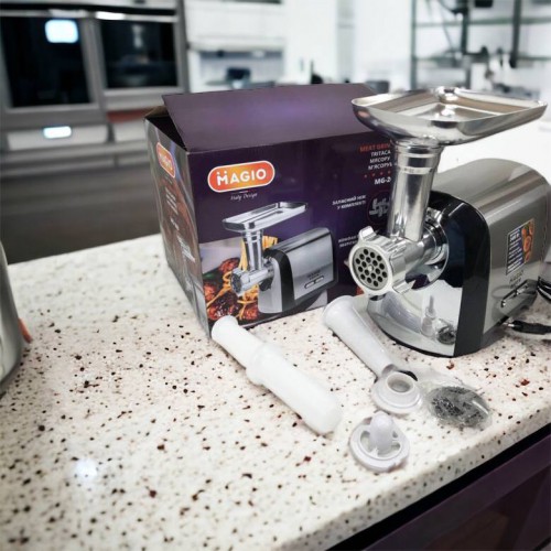 М'ясорубка Magio MG-269, 2400 W, м'ясорубка електрична метал, м'ясорубка з металевим редуктором
