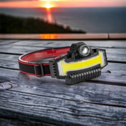 Налобний ліхтарик Bailong BL-W685-LTS+COB+RGB, 5 режимів, водостійкий, ударостійкий, USB кабель Type-c