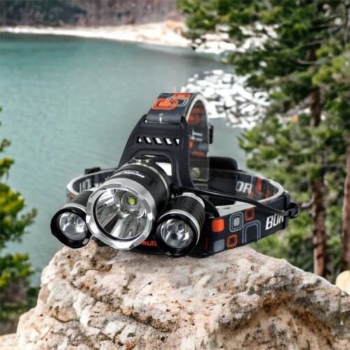 Ліхтар Police 3000-T6+2XPE (2х18650, 5 режимів, Zoom, 1500 люмен), Налобний ліхтар з лінзою