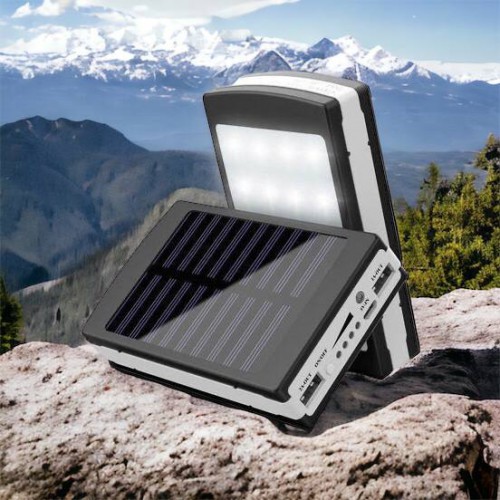 УМБ Power Bank Solar 90000 mAh мобільне зарядне з сонячною панеллю та лампою, Power Bank Charger Батарея