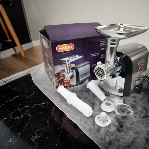 М'ясорубка Magio MG-269, 2400 W, м'ясорубка електрична метал, м'ясорубка з металевим редуктором