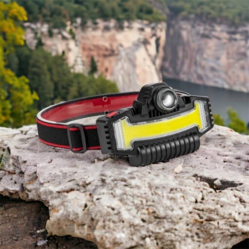 Налобний ліхтарик Bailong BL-W685-LTS+COB+RGB, 5 режимів, водостійкий, ударостійкий, USB кабель Type-c