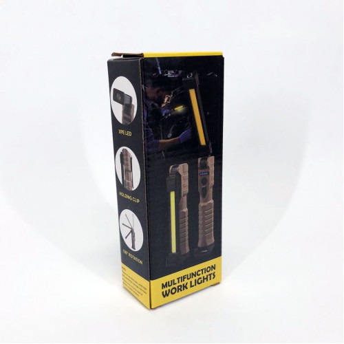 Світлодіодний ліхтар Power Bank кемпінг WL-08 XPE+COB, червоний+білий+жовтий, магніт, гачок