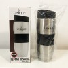 Термокухоль UNIQUE UN-1072 0.38 л, Термос туристичний для напоїв, Фляга для пікніка. Колір: чорний