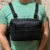 Тактична нагрудна сумка з Cordura 1000D, розгрузка чоловіча чорна
