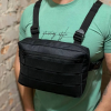 Тактична нагрудна сумка з Cordura 1000D, розгрузка чоловіча чорна