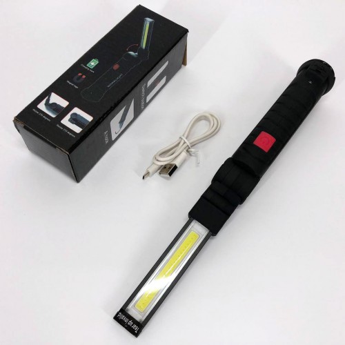 Світлодіодний ліхтар кемпінг W52 SMD + COB, червоний + білий, магніт, гачок, кемпінговий складний ліхтар
