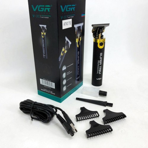 Машинка для стрижки VGR V-082 акумуляторна бездротова професійна + 3 насадки триммер для волосся