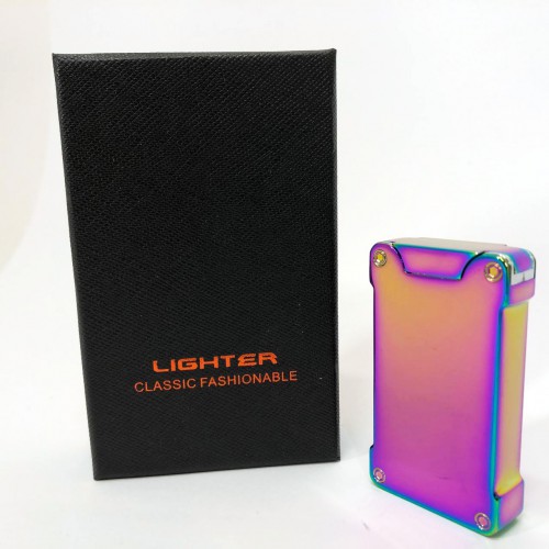 Дугова електроімпульсна запальничка із USB-зарядкою ліхтариком LIGHTER HL-437. Колір: хамелеон
