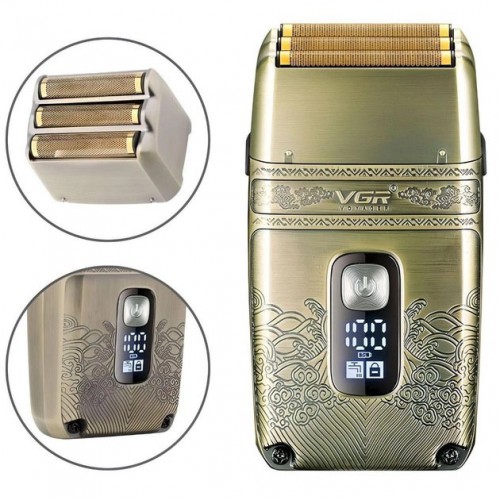 Професійна електробритва Шейвер VGR V-335 Shaver з трьома ножовими блоками, бритва для бороди