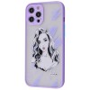 Чохол для Apple Iphone 12 Pro Max фіолетовий з сердечками
